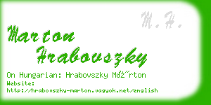 marton hrabovszky business card